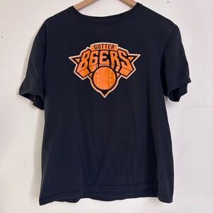 Gutter 86ers Baseball Logo Black T Shirt Mens